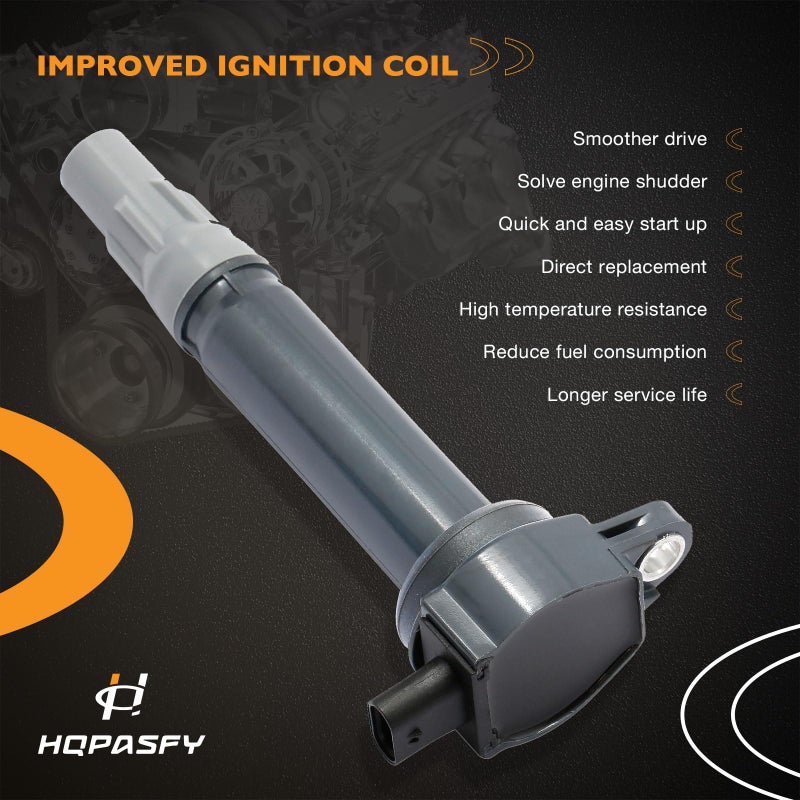 HQPASFY Ignition Coil Packs, Compatible with 2006-2011 Dodge Charger/Challenger/Avenger/Nitro/Caravan, Chrysler Town & Country/300/Sebring & More, Replaces# 4606869ab, 4606869AA, UF502 (6 pcs) - Image 3